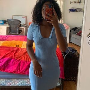 Princess Polly Blue Collared Dress